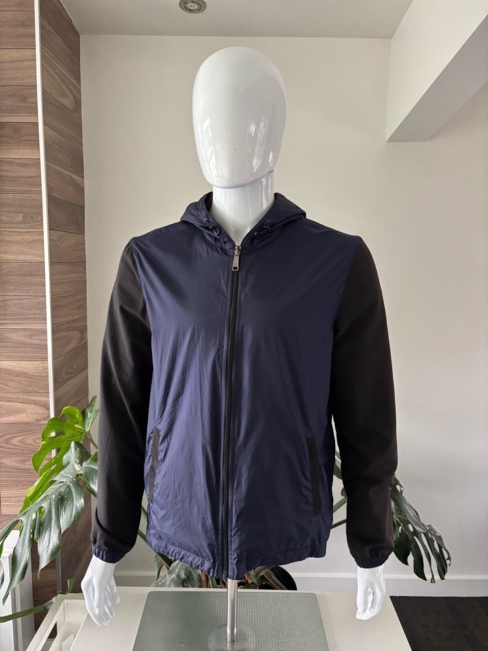 Prada Jacket Blue / Black Reversible Men's 100% Authentic Sz 52